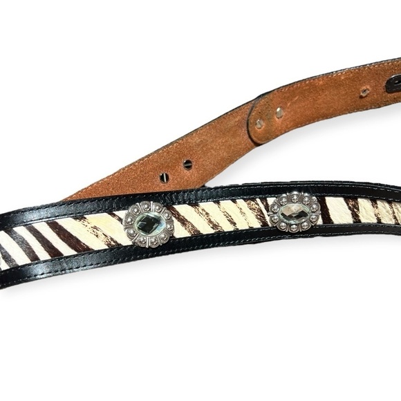 🌻Ariat Limited Edition Buckle Original Master 2008 + Fur Belt Rhinestone 34/85 - Picture 6 of 15